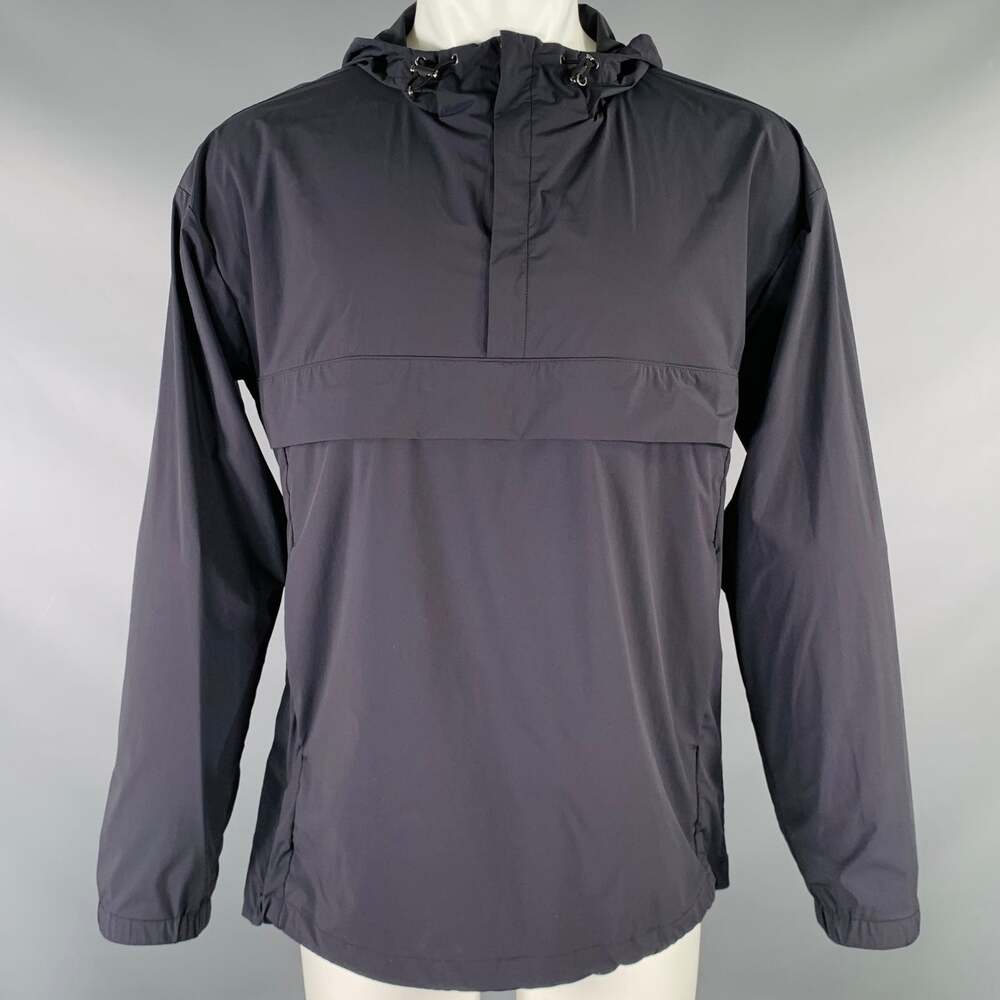THEORY Size S Black Nylon Blend Zip Pockets Jacket
